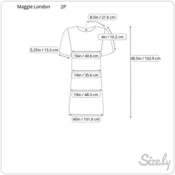 Maggy London Geometric Brown and Green Print Dress Size  2P - Picture 6 of 6